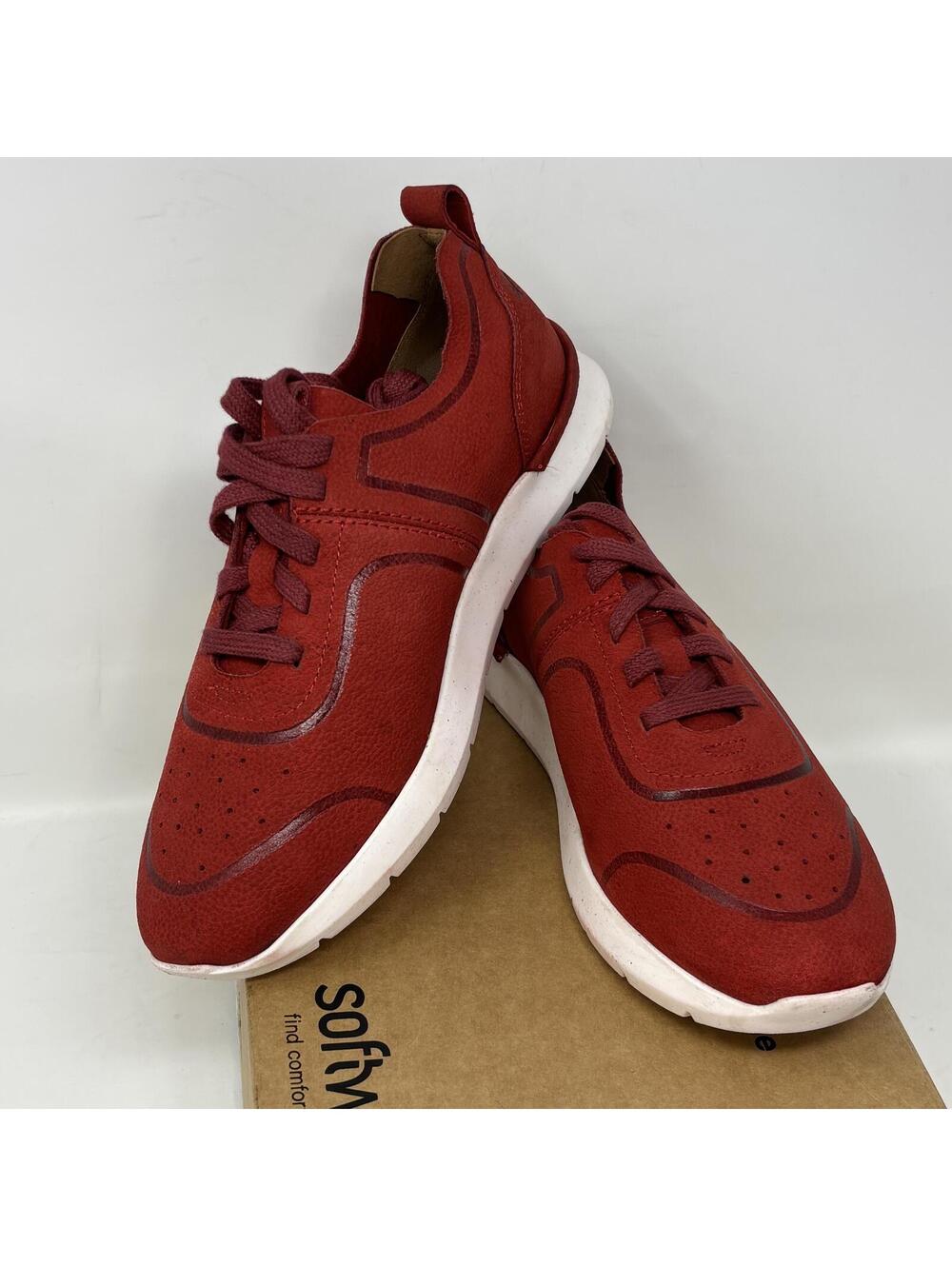 SoftWalk Women's Stella Red Nubuck Sneakers Size 6.5M